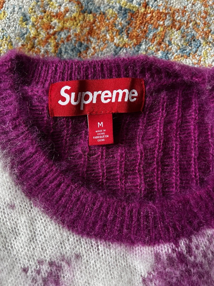 Supreme/Aphex Twin Mohair Sweater Mサイズ Supreme x Aphex Twin Mohair Sweater Black Plum 2colors SS25