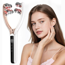 Wireless Facial Massager, 3D Roller Electric Facial Roller, Rechargeable V-Shape