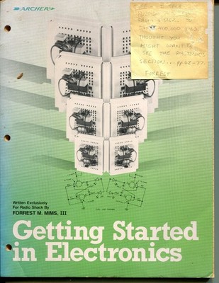 Getting Started in Electronics, booklets, by FORREST M. MIMS, III signed