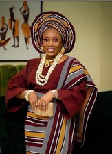 Elegantes Yoruba Aso Oke Trachtenoutfit - Komplettset