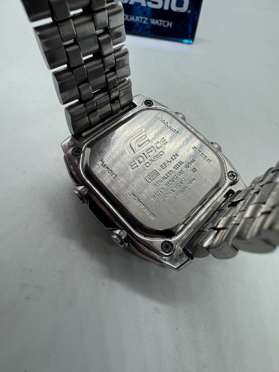 Vintage Casio Edifice EFA-124 Men's Wrist Watch Ana-Digi World Vintage Casio Edifice EFA-124 Men's Wrist Watch Ana-Digi World