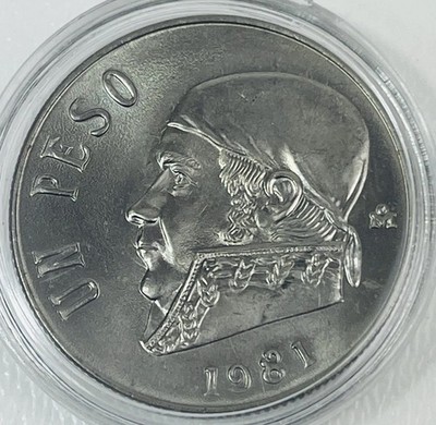 Mexico 1981 Un 1 Peso Jose Maria Morelos Eagle National Emblem