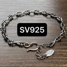 Excellent Condition Silver 925 Vintage Eight Knot Bracelet Infinity Barbed Wire