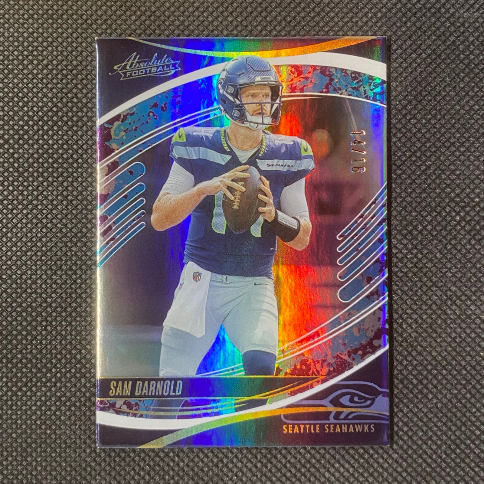 2025 Panini Absolute - #8 Sam Darnold Spectrum Splash Holo SSP /16 Jersey #