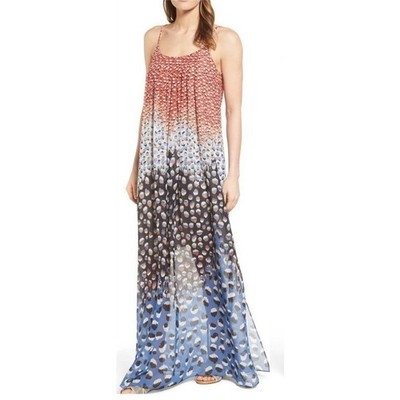 NIC + ZOE Blue Dahlia Maxi Dress Womans Large