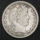 1908 25C Barber Quarter