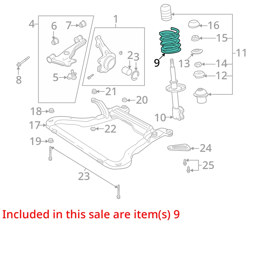KIT DE MOLA COMPATÍVEL COM 2003-2004 SATURN L300 L200 FRT 22698013 - NOVO FABRICANTE DE EQUIPAMENTO ORIGINAL 22698013 - Imagem 3 de 4