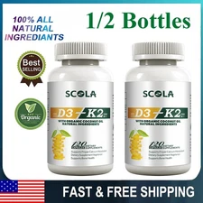 Vitamin K2 MK7 & D3 5000IU | 120/240 PCS| Non-GMO | Supports Bone & Heart Health