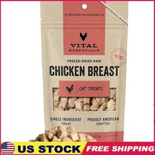 Freeze-Dried Raw Chicken Cat Treats Grain Free High Protein Natural 2.1oz New