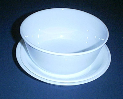 CORELLE by CORNING Winter Frost White 4 Cup Soup or Salad Bowl & 2 Shallow Bowls