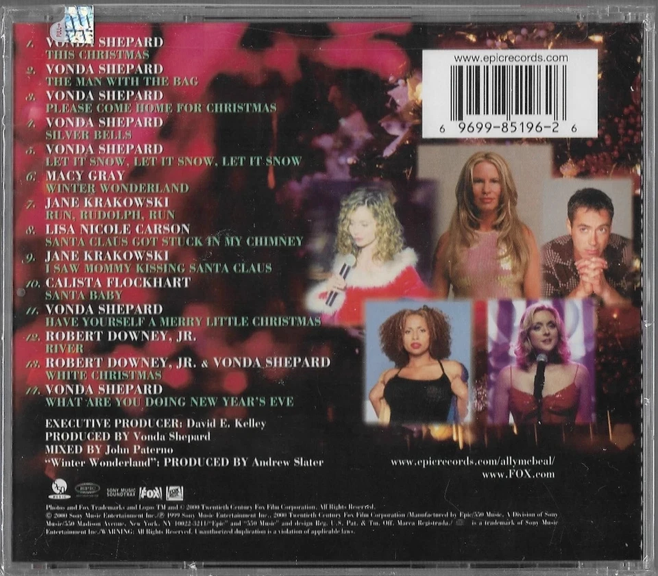 *MINT* A Very Ally McBeal Christmas CD Soundtrack Holiday Robert Downey Jr Sings Foto 2 de 4