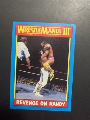 1987 Topps Wrestlemania III Revenge On Randy Macho Man Card #50