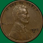 1928-S Lincoln Wheat Cent Extremely Fine XF Coin, Scratch #39567