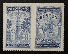 2025 Scott #6029-30, Forever, BOSTON WORLD STAMP SHOW - MNH - Attached Pair