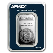 1 oz Silver Bar APMEX (TEP) .999 Fine 76.62 per troy oz
