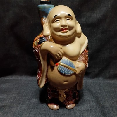 Vintage Porcelain Kamotsuru Sake Bottle The God of Wealth and Wisdom 9 inch