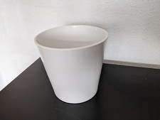 Modern Gloss White Ceramic Plant Pot 14cm Made in Germany Indoor Planter