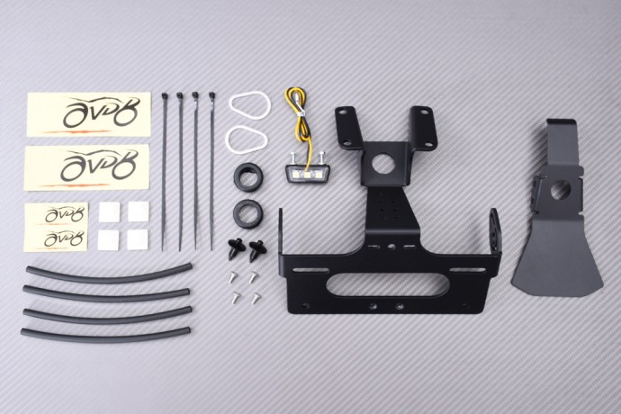 Support de plaque alu AVDB pour Yamaha MT07 Y-AMT 2025 finition premium