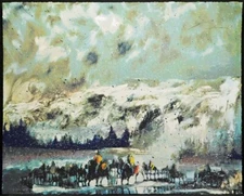 Earl Biss "Another Storm Along The Rockies" serigraph on Paper Hand Signed