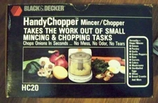 BLACK & DECKER HANDY MINCER CHOPPER #HC20 FOOD PROCEESOR PUSH BUTTON NIB