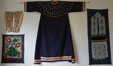 Rare Native American Santee Sioux Trade Wool Woman's Dress 184 Coins Pre 1900