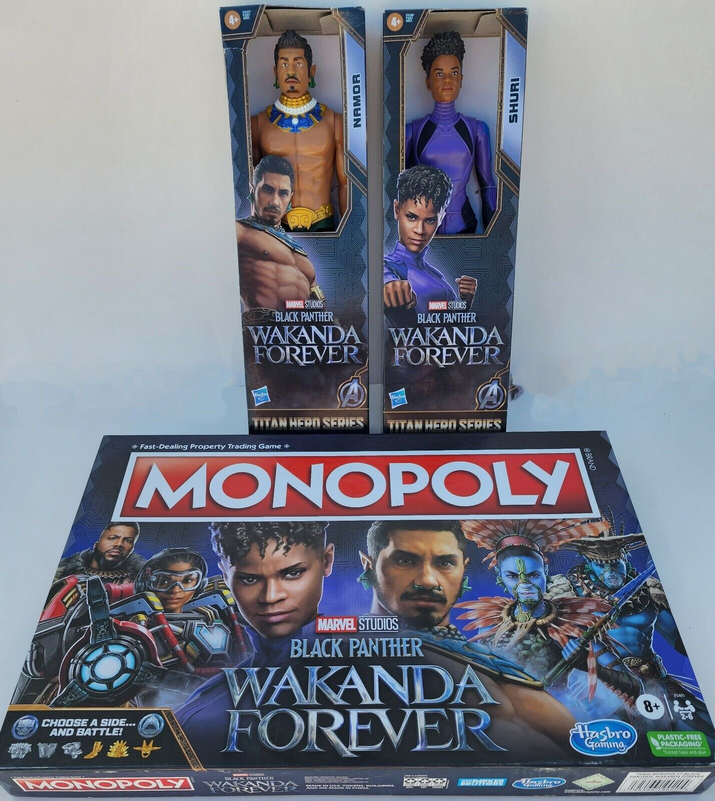  Monopoly: Marvel Studios' Black Panther: Wakanda Forever  Edition Board Game for Families and Kids Ages 8+, Game for 2-6 Players :  Toys & Games