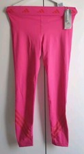Brand New with tags Size M Women's adidas Techfit 3-Stripes 7/8 Leggings Pink,