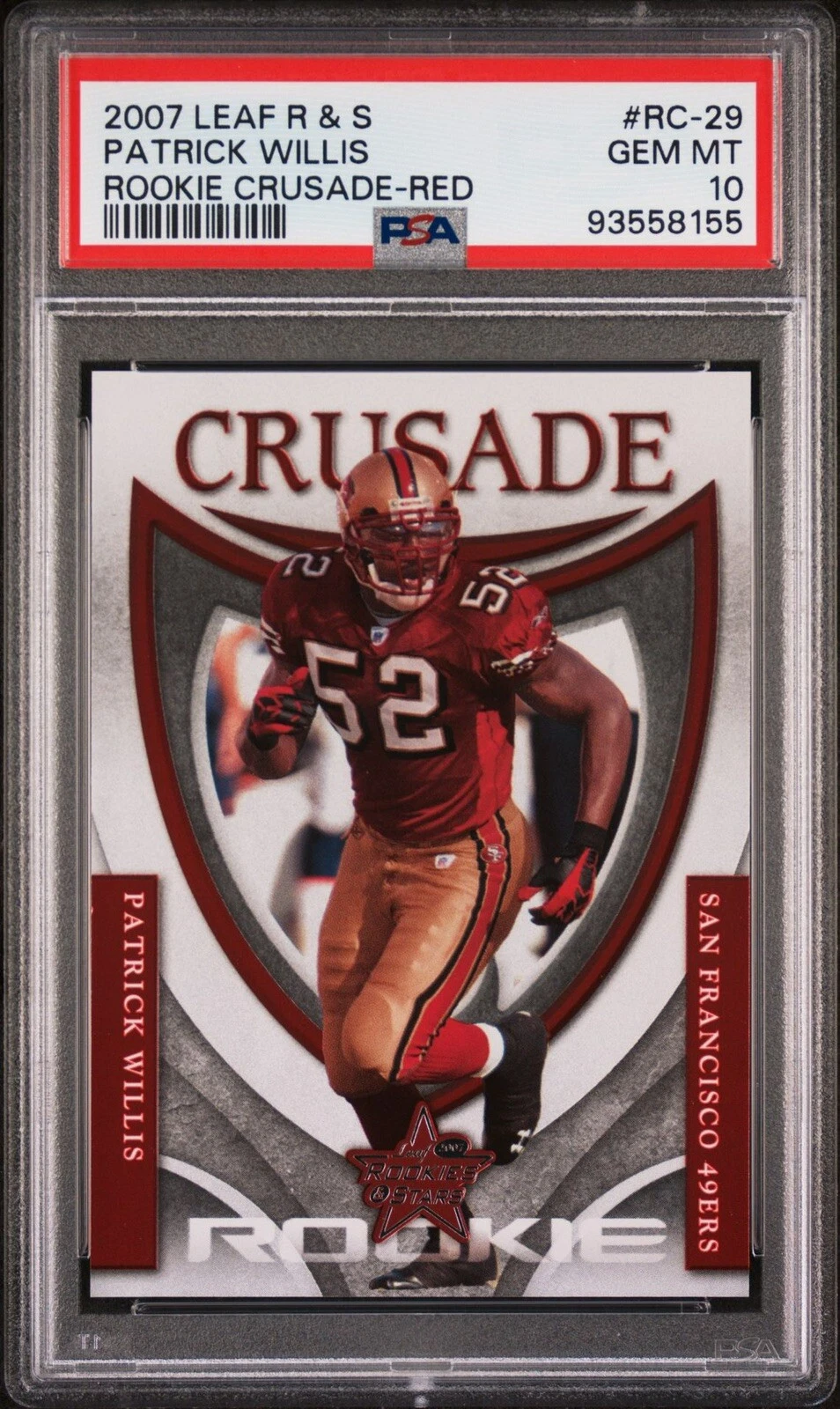 Patrick Willis Leaf Rookies & Stars Rookie Crusade #RC29 Red