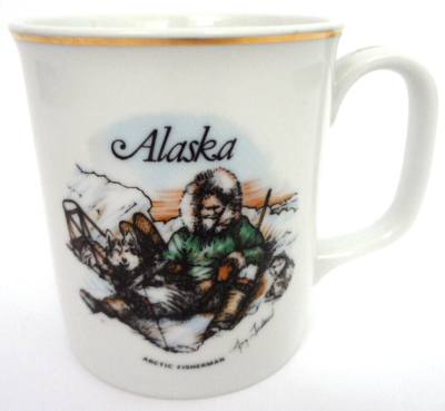 ALASKA ARCTIC FISHERMAN COFFEE MUG TEA CUP VINTAGE HTF SOUVENIR DOUG  LINDSTRAND | eBay