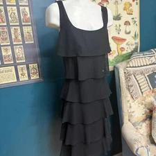  Vintage Patra Tiered Layered Flapper Cocktail Dress size S