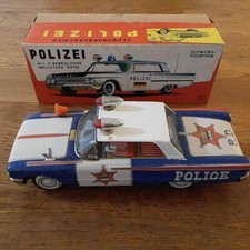 Ichiko Japan Vintage Tin Toy mini Car FORD POLIZEI Police Car Patrol Car