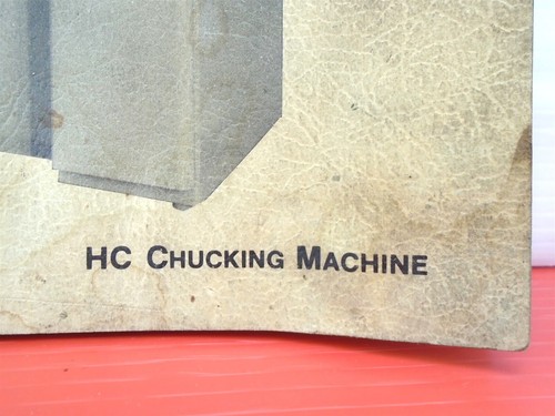 HARDINGE - Vintage - HC CHUCKIN MACHINE - Maintenance Manual - M-9B - (USED) - Picture 4 of 21