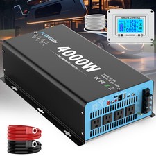 4000W 8000W Pure Sine Wave Power Inverter 12V 110 120V Solar Car Boat RV Camping