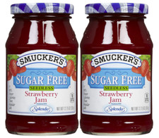 Smucker's Sugar Free Seedless Strawberry Jam Pack of 2 12.75 oz Jars