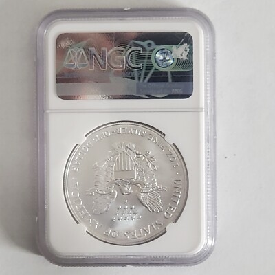 2001 NGC MS70 $1 SILVER AMERICAN EAGLE DOLLAR 1 OZ .999 FINE