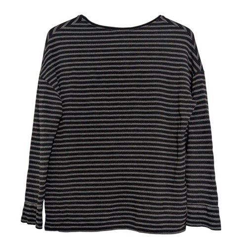 Majestic Paris Neiman Marcus Soft Touch Womens Size 1/ XS Stripe Black Oversized - Picture 6 of 9