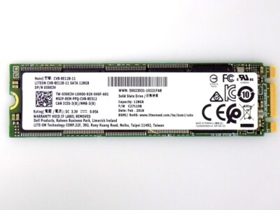 128GB Dell 059X3V LiteOn CV8-8E128-11 SATA M.2 PCI-Express 2280 SSD Hard Drive