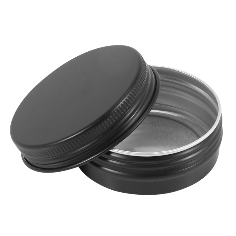 24Pcs 1Oz Black Aluminum Tin Jars Round Screw Lid Containers Empty