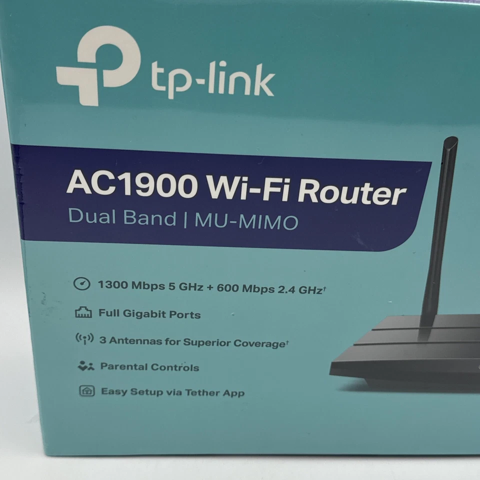 Tp-Link Archer A8 AC1900 Wi-Fi 802.11ac Dual Band MU-MIMO Router NIB~Sealed - Image 2 of 4