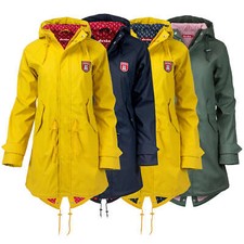 Derbe Damen Regen Mantel Jacke Parka Kapuze Anchor Anker Friesennerz Friese