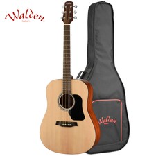 New Walden D350 Standard Beginner Dreadnought Acoustic Guitar - Natural With Bag
