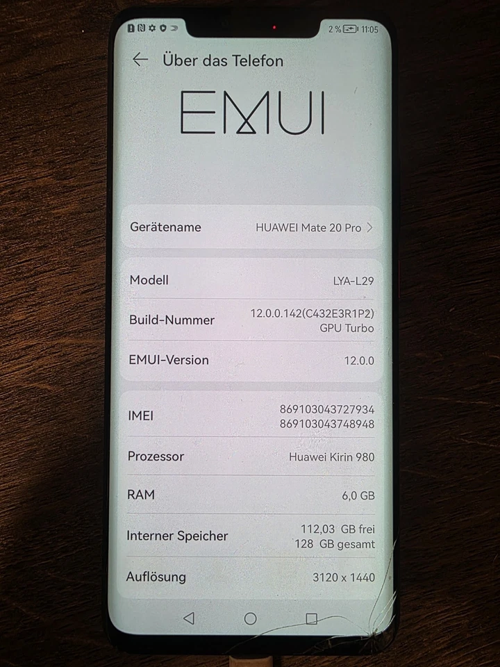 Huawei Mate 20 Pro 128GB Dual-SIM Midnight Blau Smartphone - Bild 4 von 4