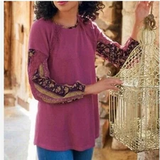 NWT Soft Surroundings Boho Rading Thermal Top Medium