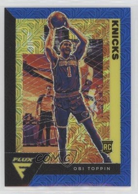 2020-21 Panini Flux Rookies Blue Mojo Prizm 95/99 Obi Toppin #206 Rookie RC z7j