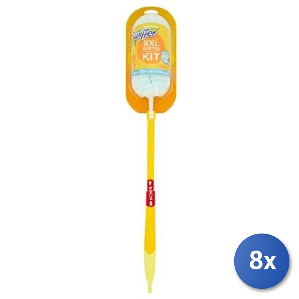 8x Bundle Swiffer Dusters Xxl Kit Manico Allungabile +2 Piumini