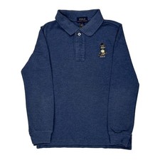 Age 7 Polo Bear Polo By Ralph Lauren Polo Shirt - Small Blue Cotton