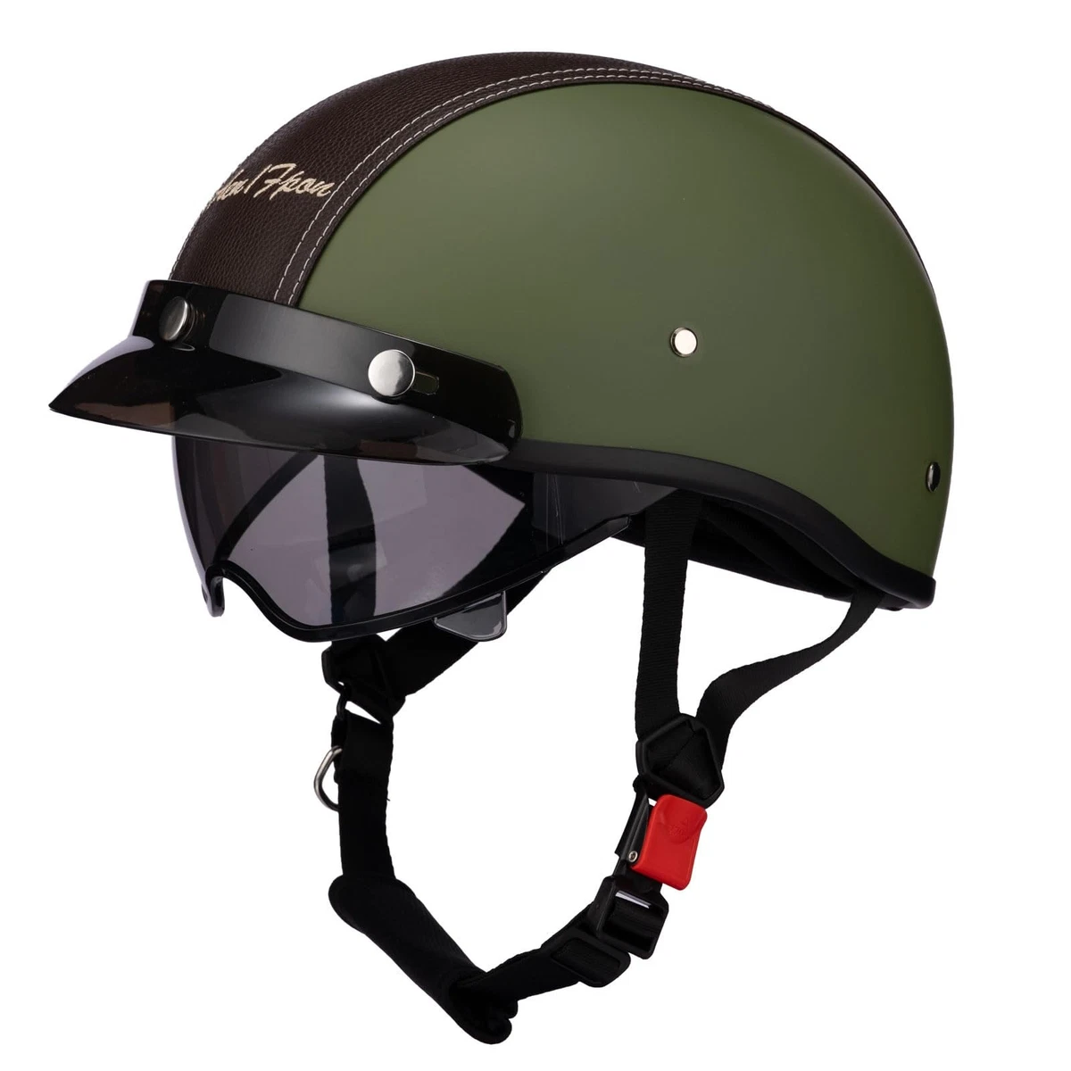 brown motorcycle helmets Arai Classic-V Helmet - Metallic TRVL Design - Mini KYMCO People 150 Hot air then escapes Color:Touch Down