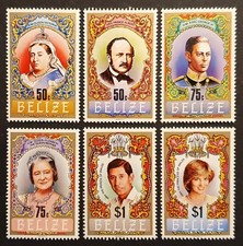 Belize stamps 1984 House of Tudor 500th Anniversary set of 6 MNH