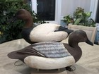 Ralph Malpage (1928-2017) Duck Decoy Canvasback Pair London Ontario Canada — photo 1