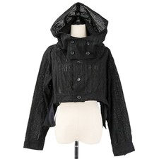 Yohji Yamamoto Collections Hooded Short Jacket, Size 1 Black Women USED